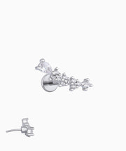 Wheat Ear Flatback Stud - Stainless Steel - Helix, Upper Lobe, Flat - Oumo Jewelry