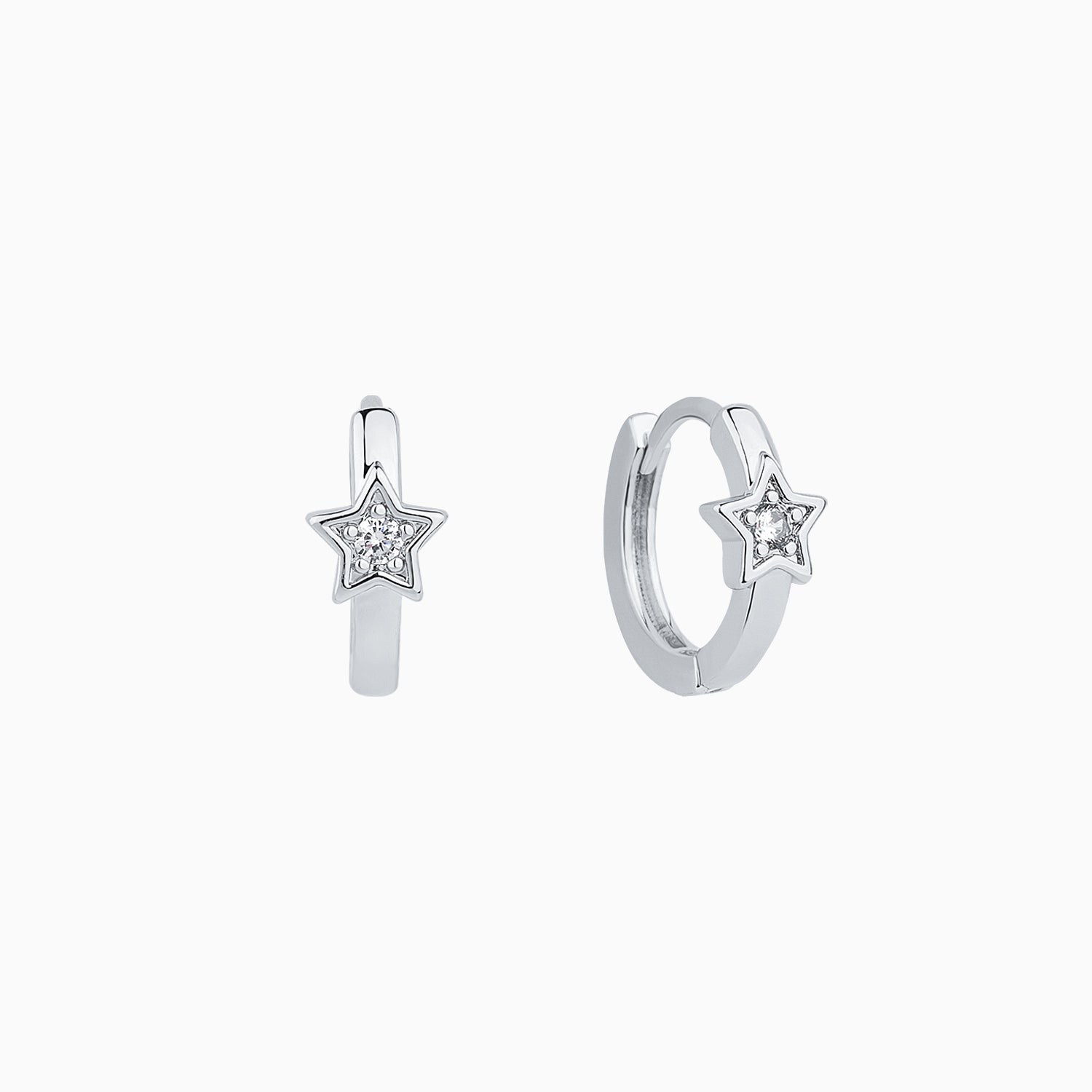 Sparkle Star Hoops - OhmoJewelry