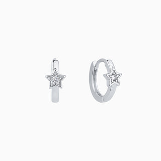 Sparkle Star Hoops - OhmoJewelry
