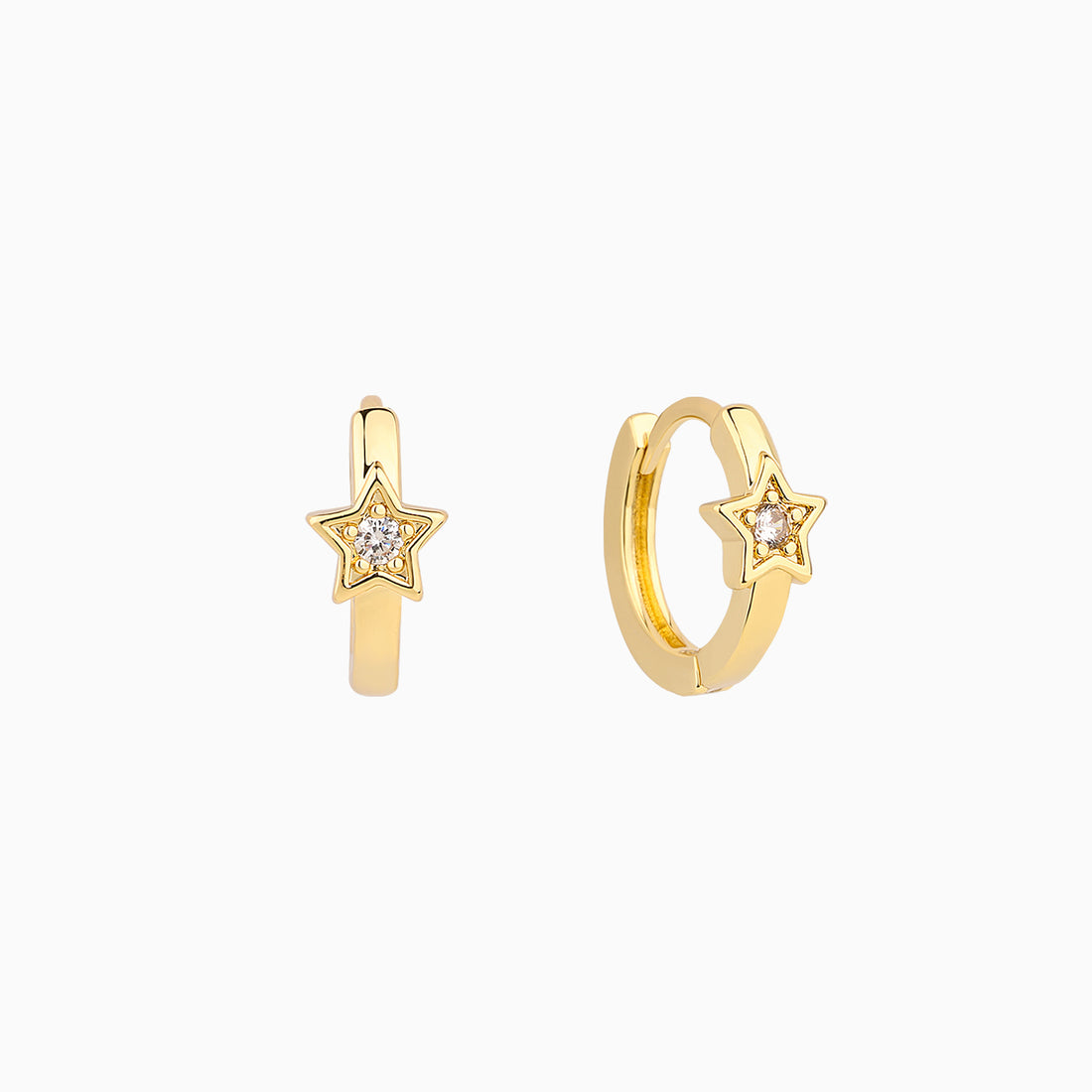 Sparkle Star Hoops - OhmoJewelry