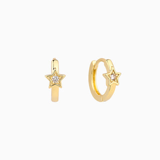 Sparkle Star Hoops - OhmoJewelry