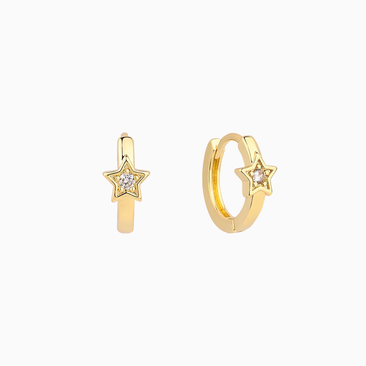 Sparkle Star Hoops - OhmoJewelry