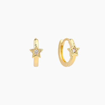 Sparkle Star Hoops - OhmoJewelry