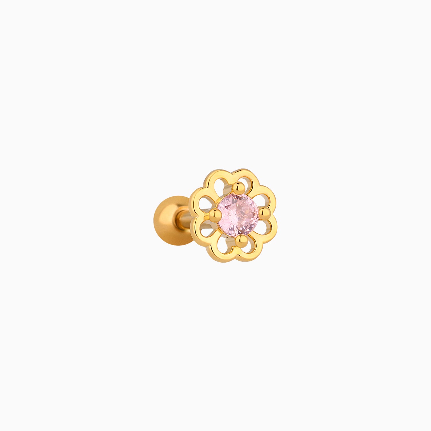 优化待上架 Hollow Flower Stud - OhmoJewelry