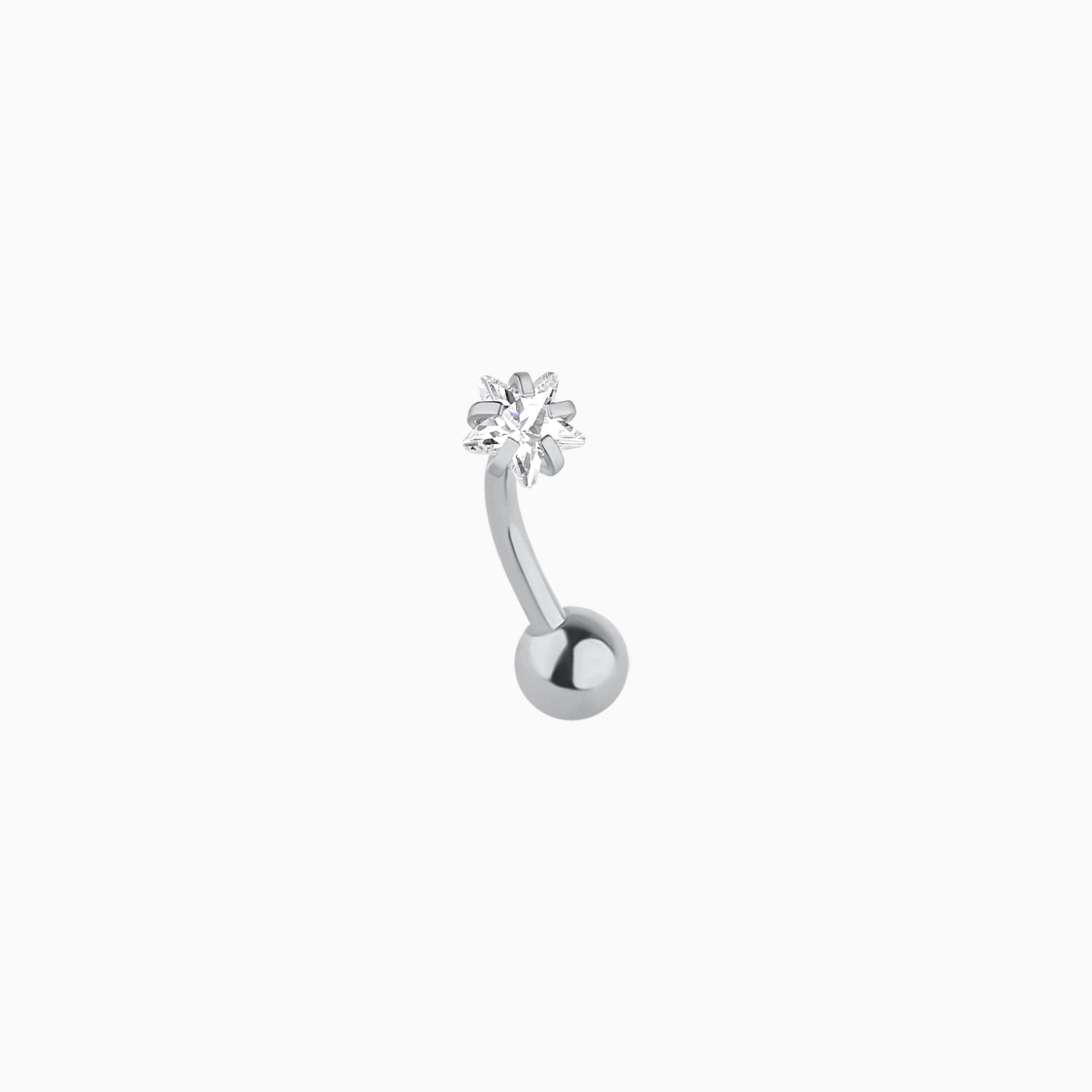 Shining Star Curved Barbell - OhmoJewelry