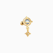 Dream Planet Drop - Stainless Steel - Upper Lobe, Flat - Oumo Jewelry