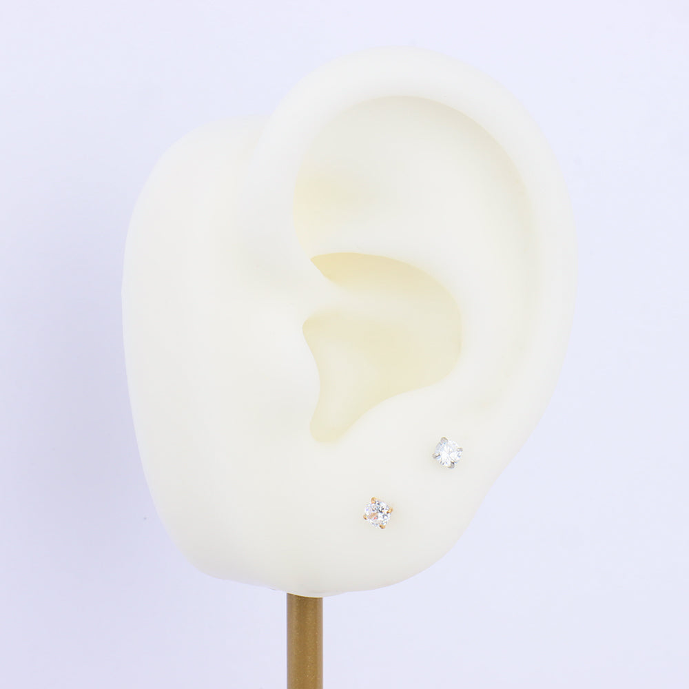 Internal Threaded Flatback Stud - Stainless Steel - Helix, Forward Helix, Upper Lobe - Oumo Jewelry