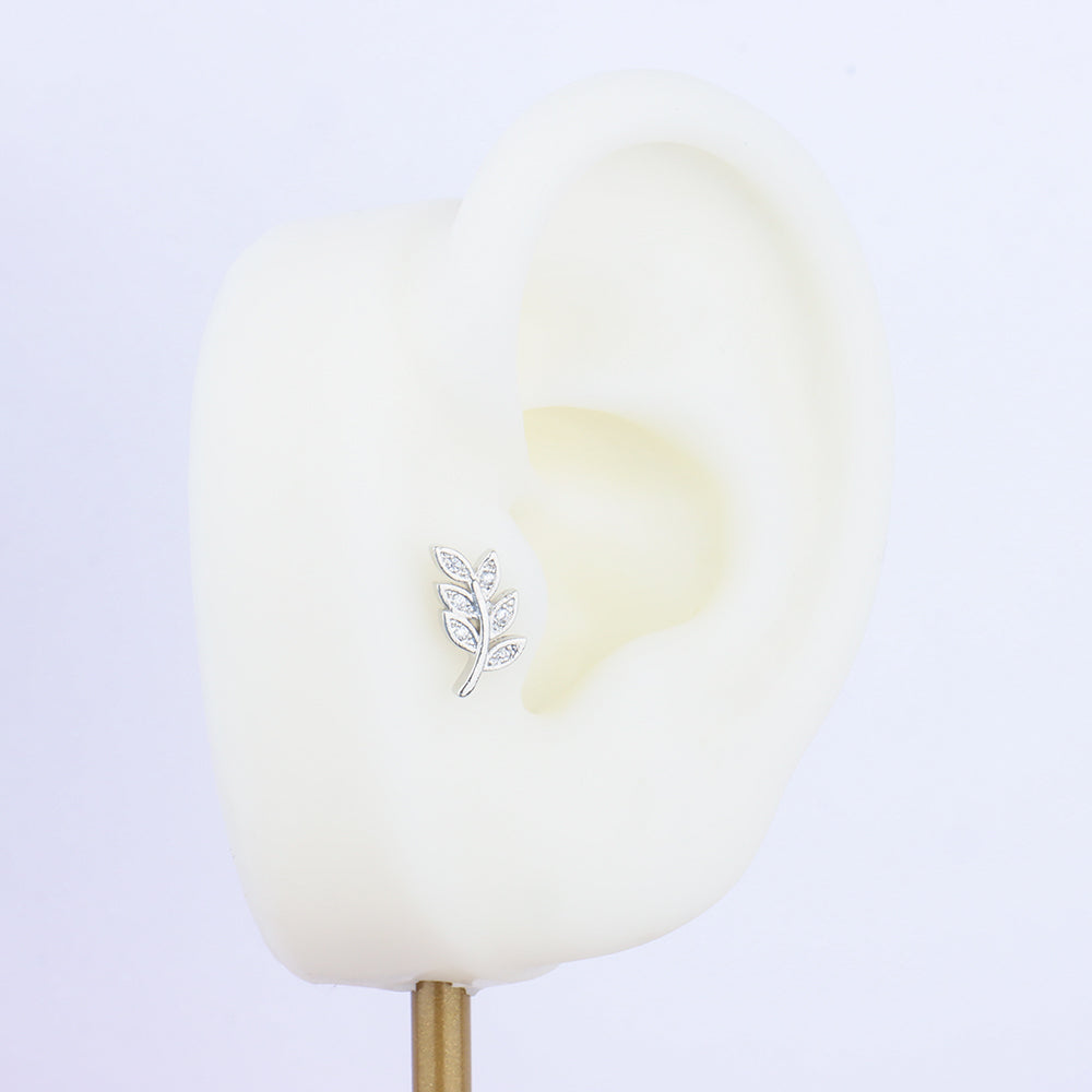 Branch Leaf Stud - OhmoJewelry