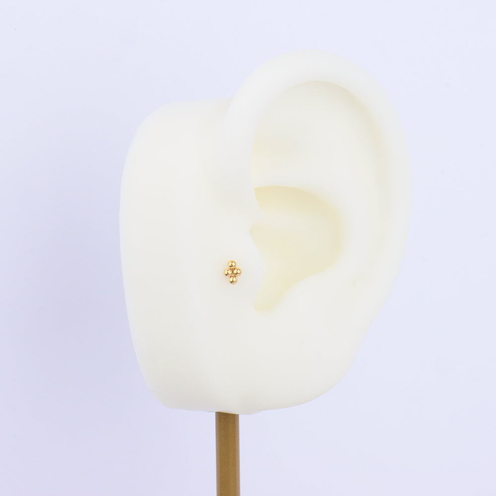 Basic Flatback Stud - Stainless Steel - Helix, Forward Helix, Upper Lobe - Oumo Jewelry