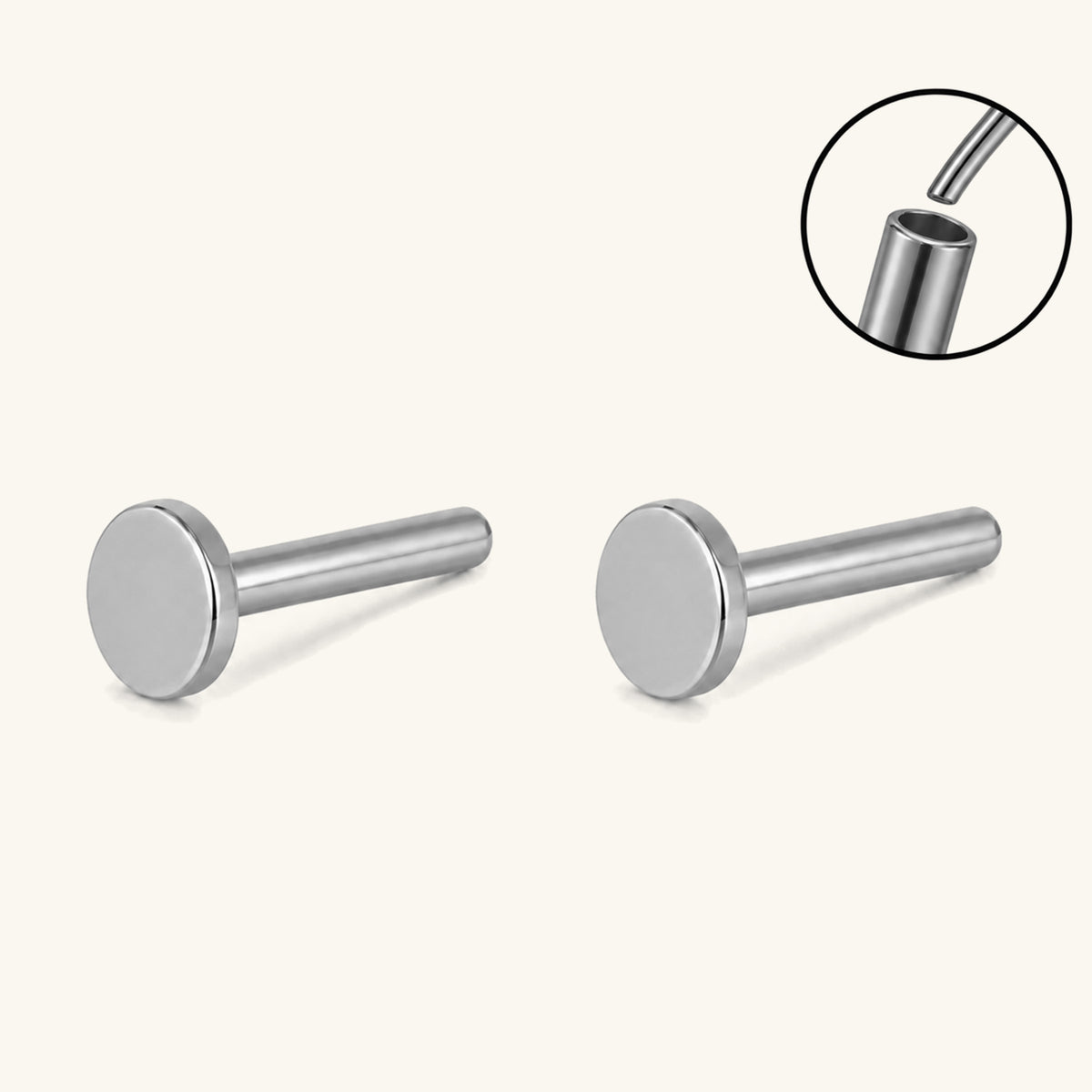 Threadless Flat Back Post (Titanium)