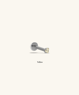 Titanium Charm Gemstones Flatback Stud