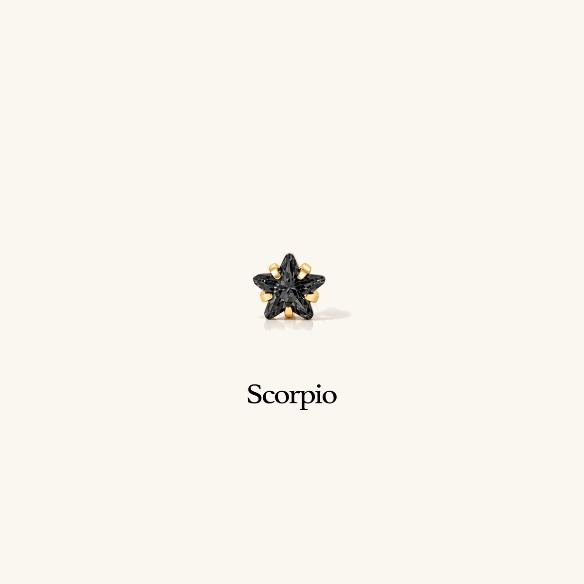 Titanium Zodiac Stars Stud