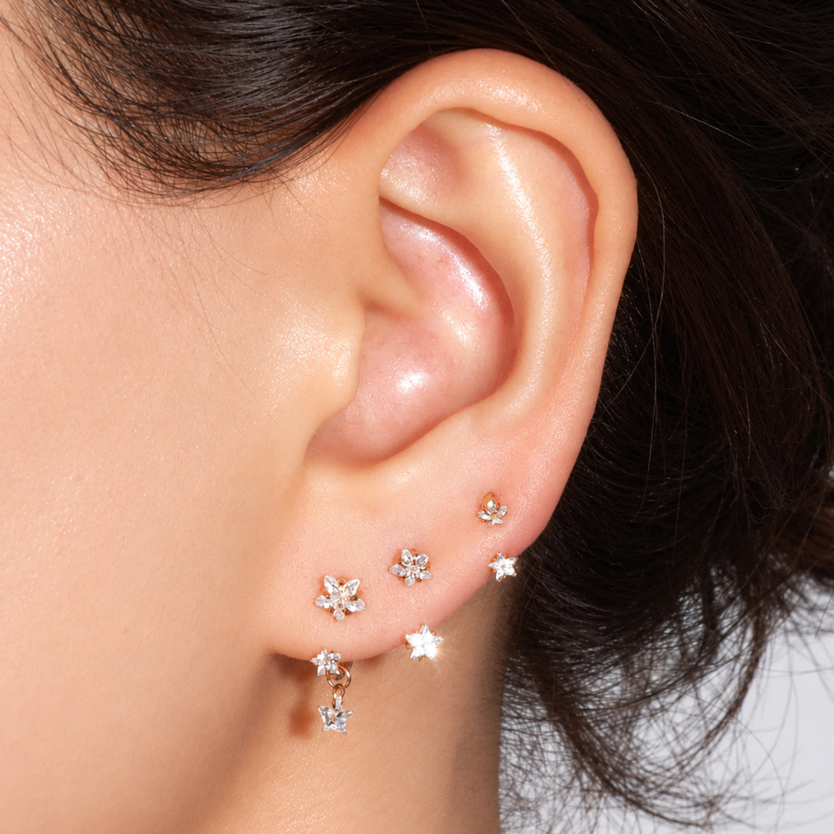 Titanium Starry Horseshoe Piercing Kit - OumoJewelry