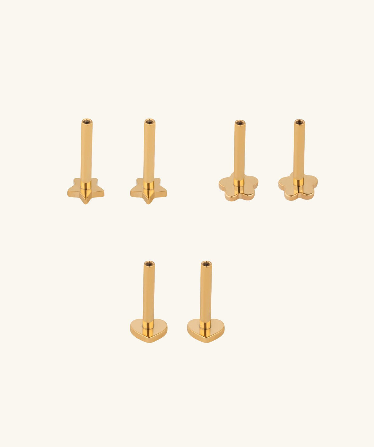 6 pcs Titanium Flatback Kit - Oumo Jewelry