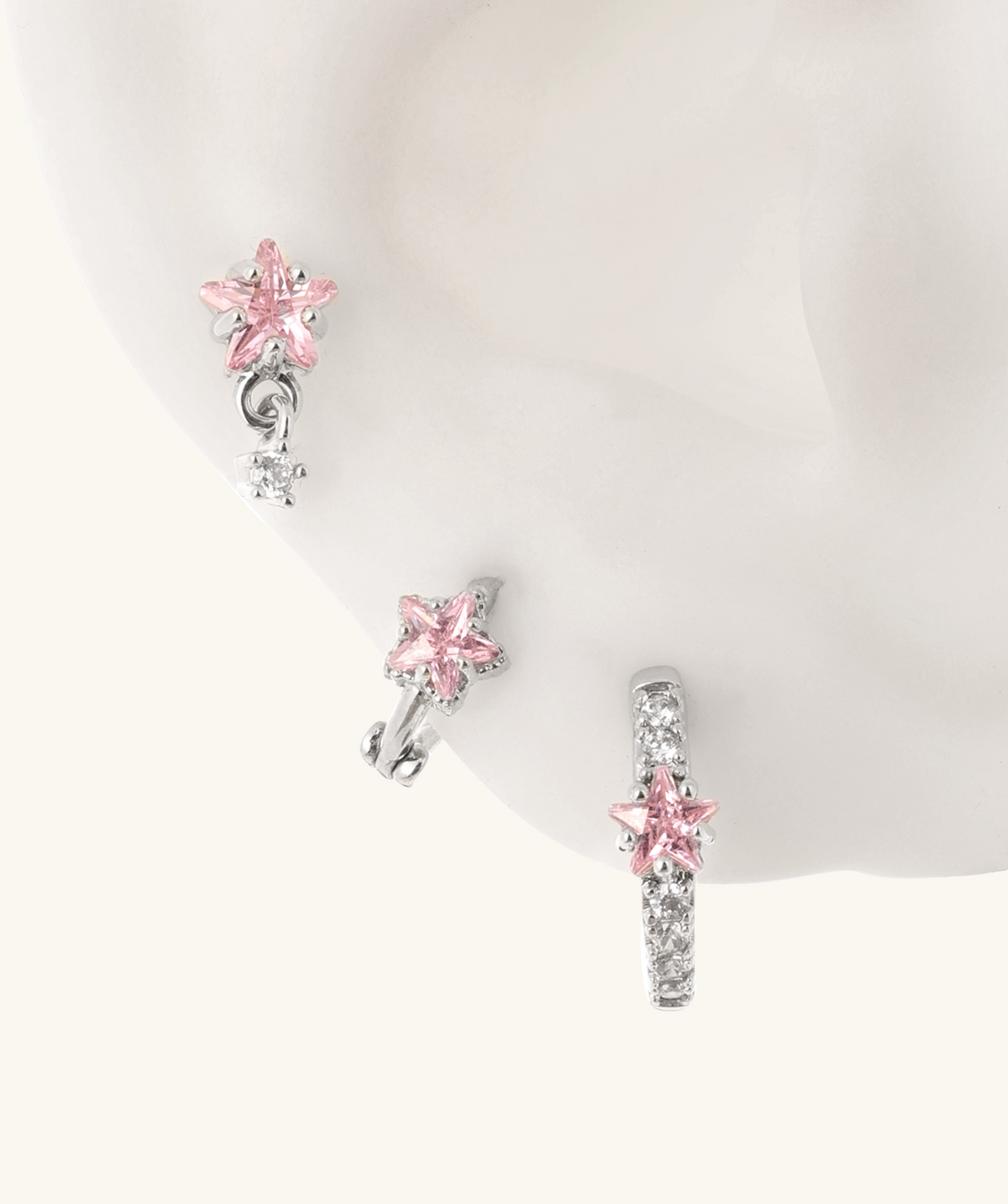 Pink Nova Set - Brass - Oumo Jewelry