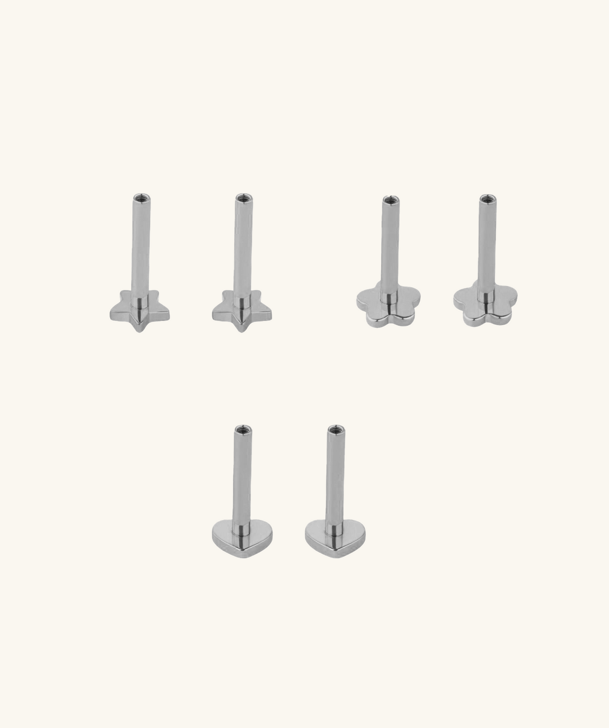 6 pcs Titanium Flatback Kit - Oumo Jewelry