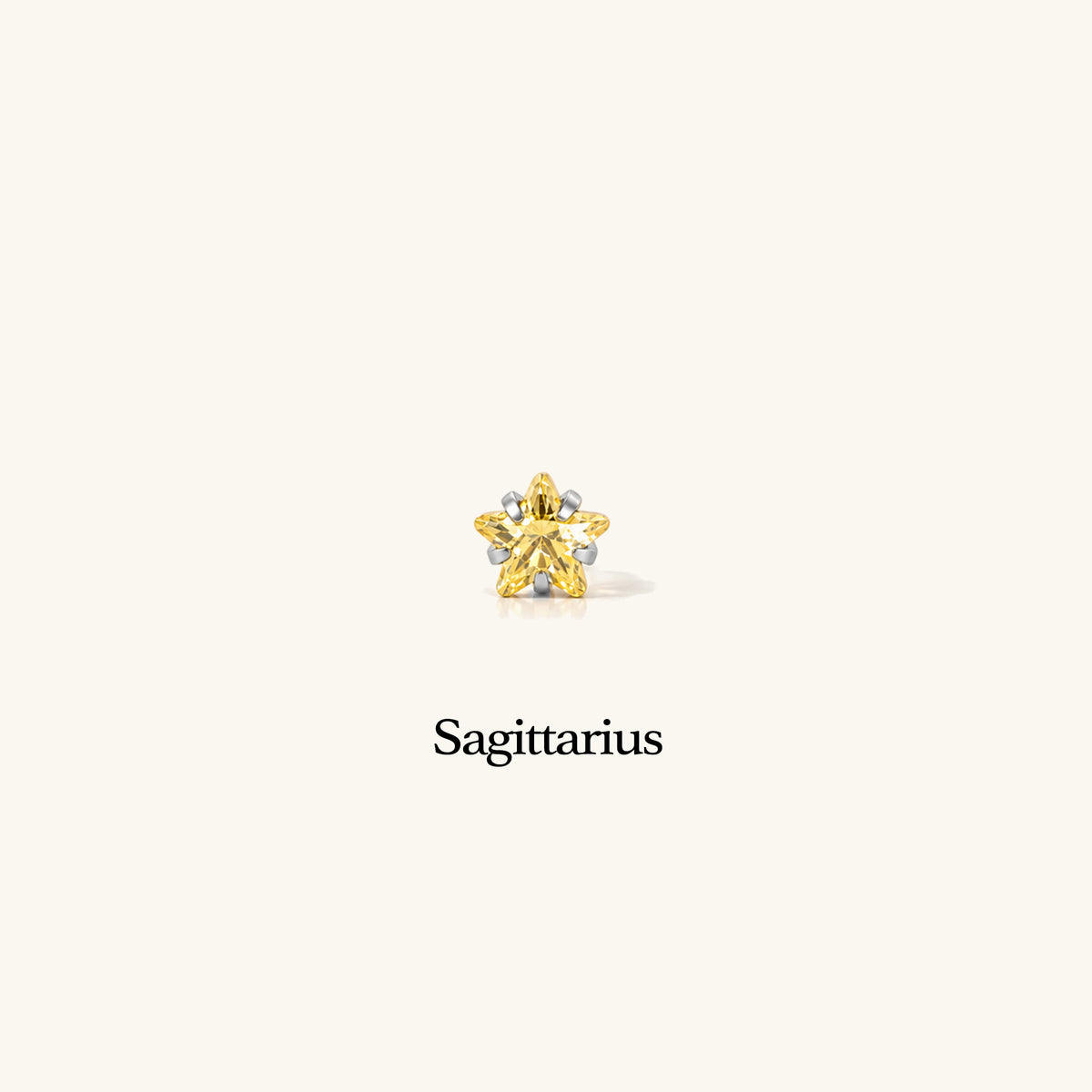 Titanium Zodiac Stars Stud