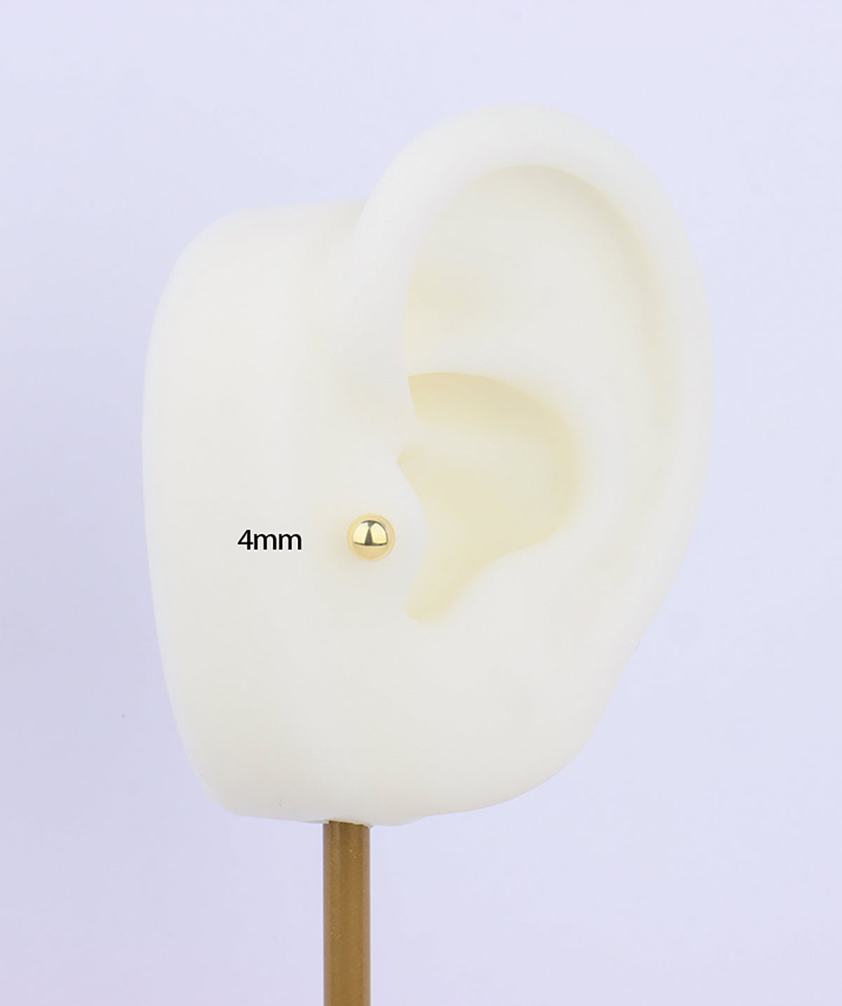 Basic Ball Flatback Stud - Sterling Silver 925 - Helix, Forward Helix, Upper Lobe - Oumo Jewelry