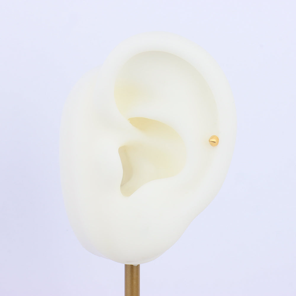 Cone Flatback Stud - Stainless Steel - Helix, Forward Helix, Upper Lobe - Oumo Jewelry