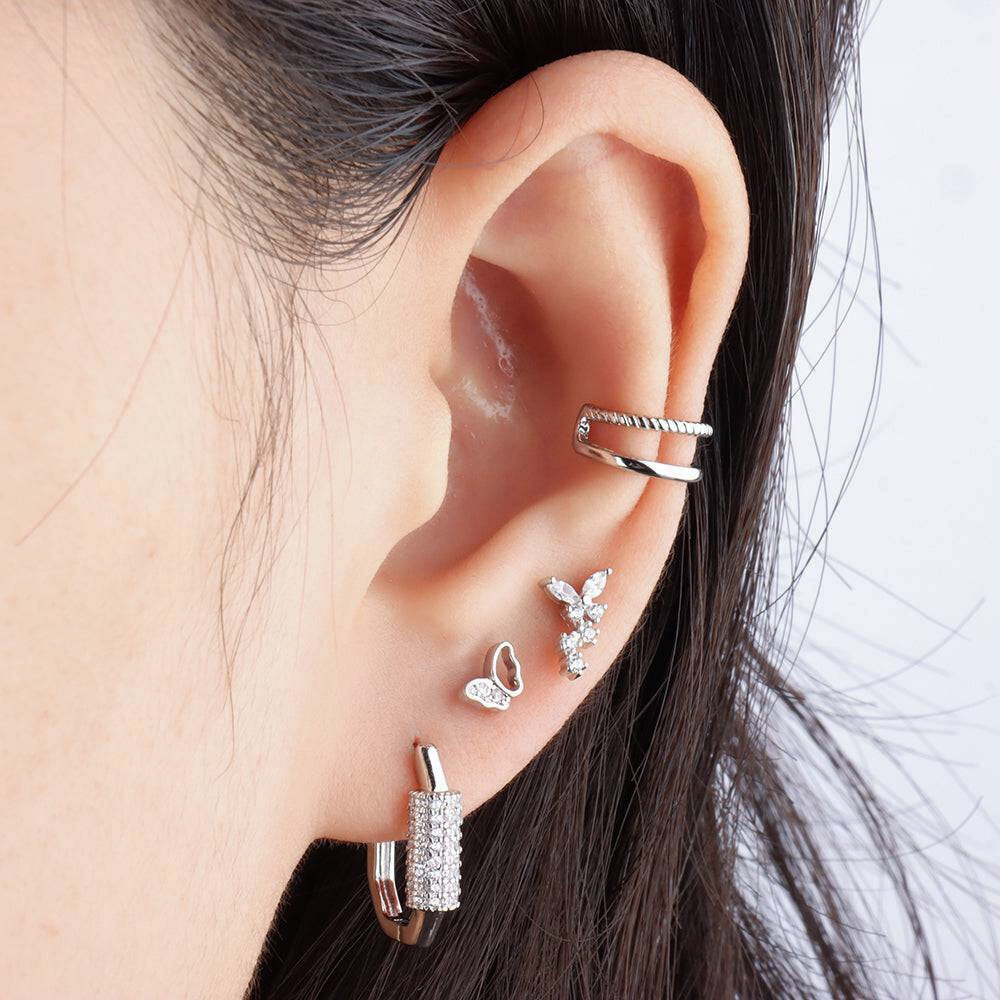 优化待上架 Lock Hoop Earrings - OhmoJewelry