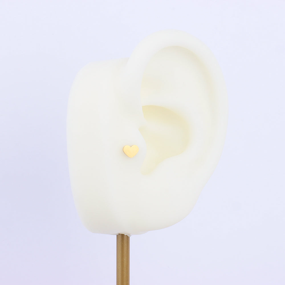 Classic Love Flatback Stud - Stainless Steel - Helix, Forward Helix, Upper Lobe - Oumo Jewelry