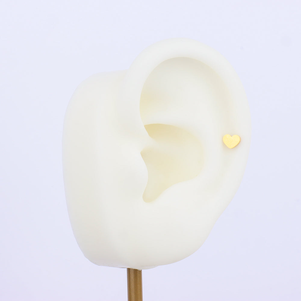 Classic Love Flatback Stud - Stainless Steel - Helix, Forward Helix, Upper Lobe - Oumo Jewelry