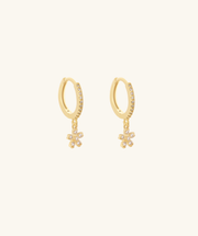 Noa Bloom Drop Earrings - Brass - Lobe - Oumo Jewelry