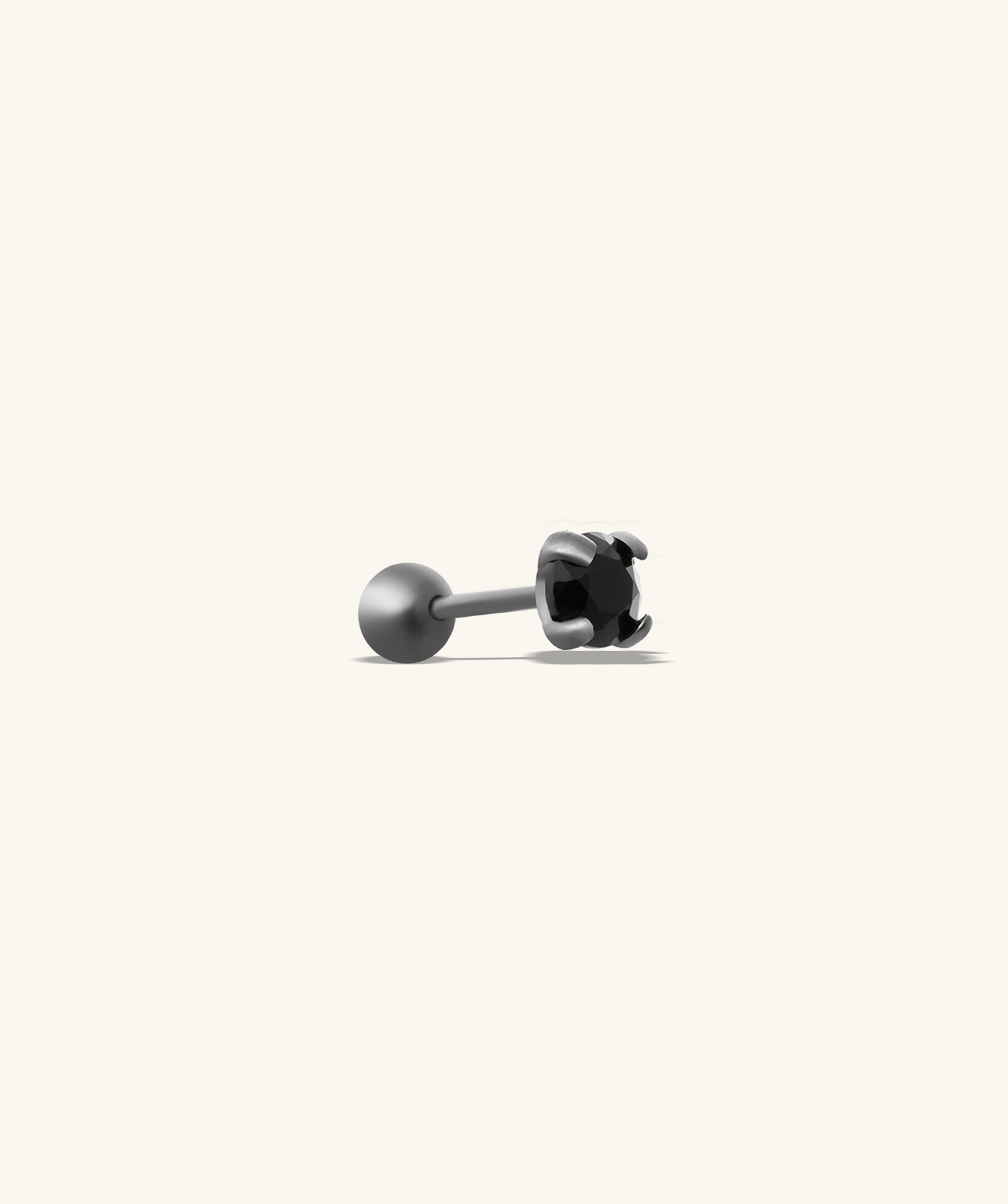 Basic Black Gemstone Stud - OumoJewelry