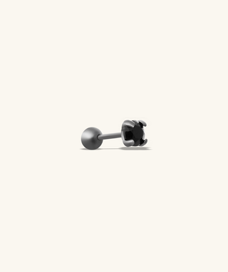 Basic Black Gemstone Stud - OumoJewelry