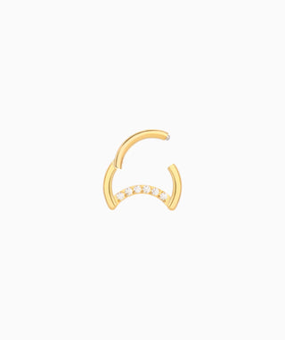 Shining Crescent Clicker Hoop - OumoJewelry