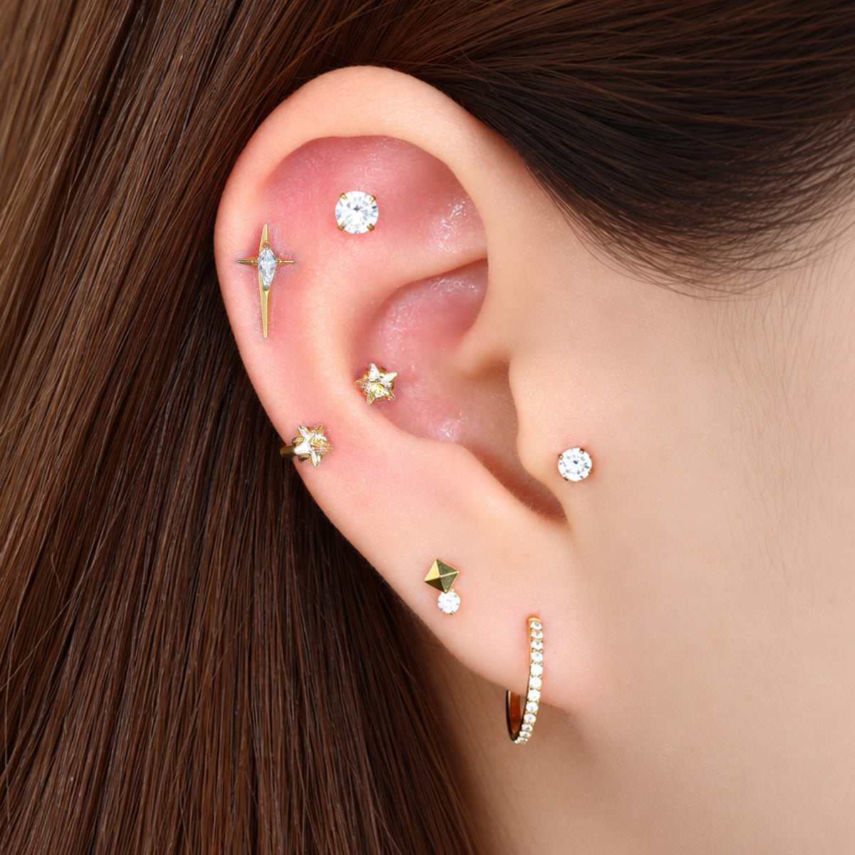 Titanium Kallia Stud - OumoJewelry