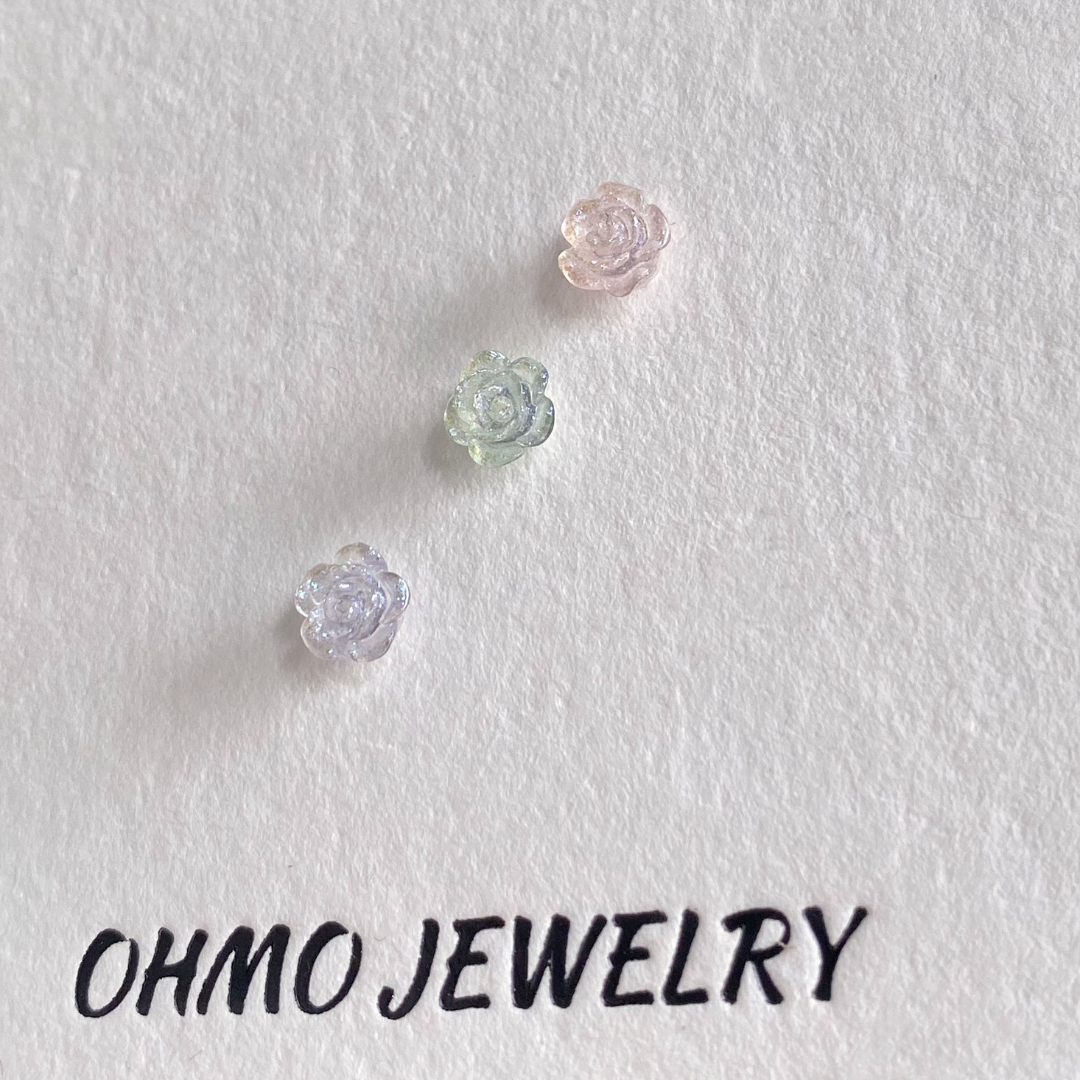 Sweet Flower Stud - Sterling Silver 925 - Upper Lobe, Helix, Flat - Oumo Jewelry