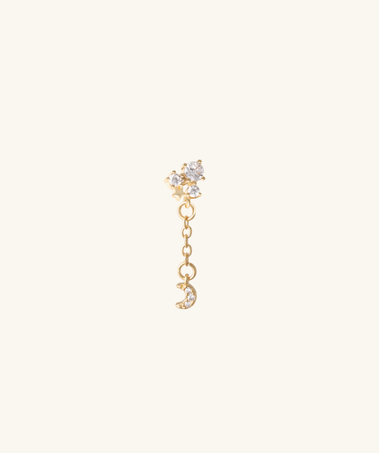 Lunar Dangle Stud