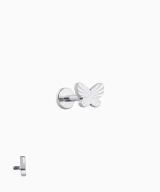 Titanium Butterfly Flatback Stud - OumoJewelry