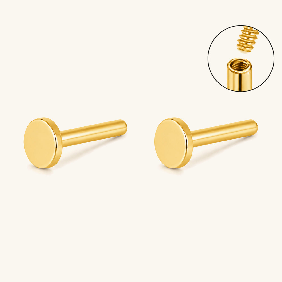 Internal Threaded Flat Back Post (Titanium)