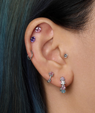 Star Gem Hoop - OumoJewelry