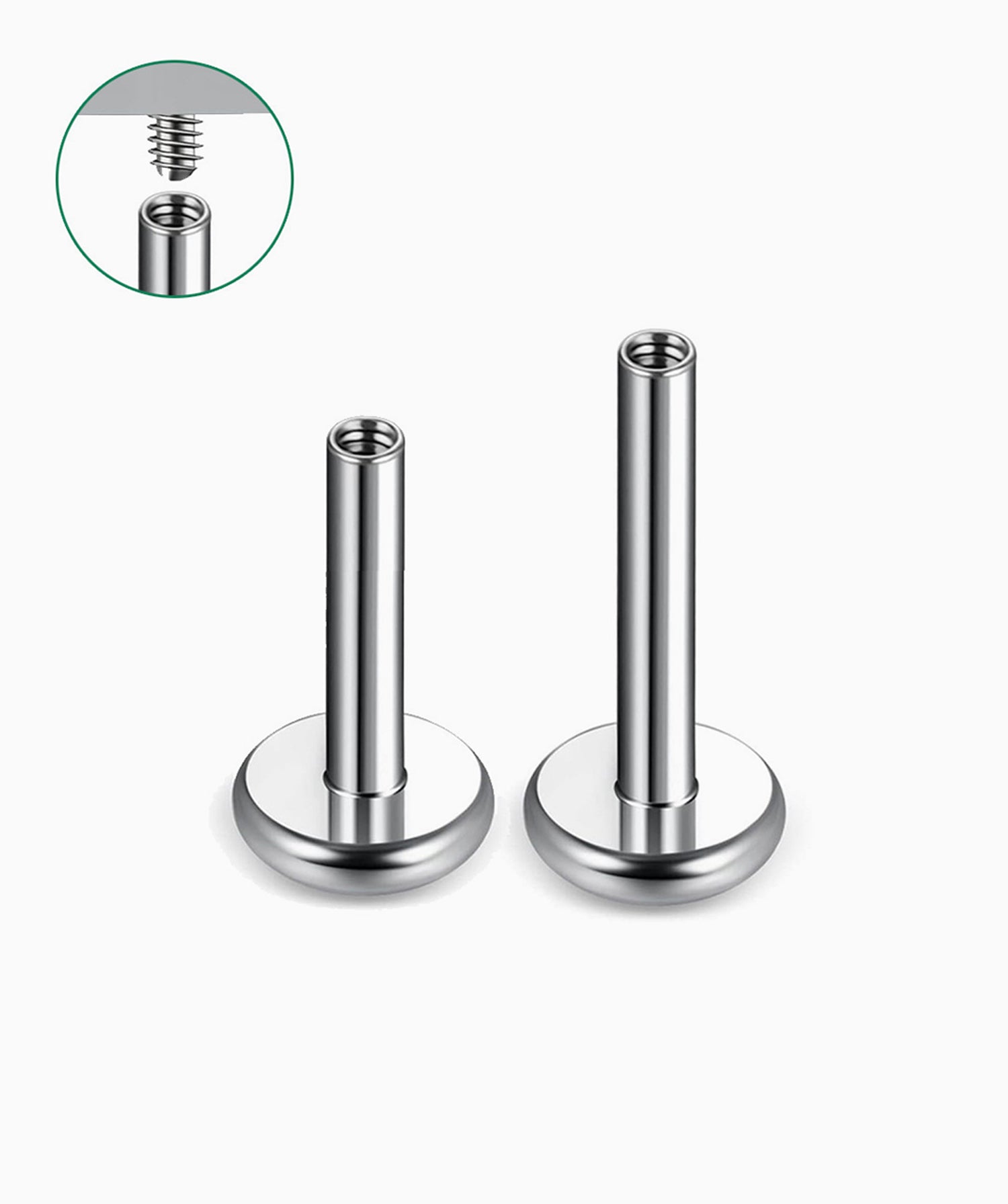 Internal Threaded Flat Back Post (Titanium)