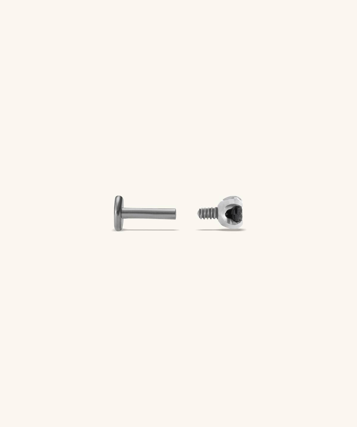 Titanium Internal Threaded Flatback Stud - Titanium - Helix, Forward Helix, Upper Lobe - Oumo Jewelry