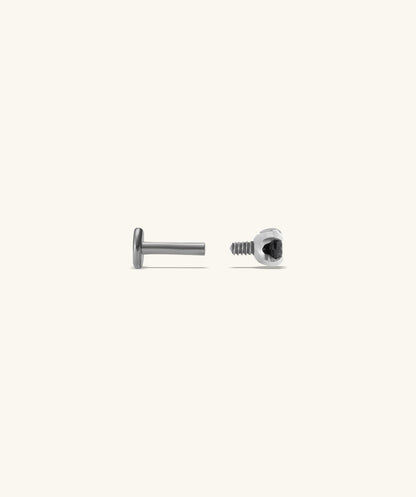 Titanium Charm Gemstones Flatback Stud