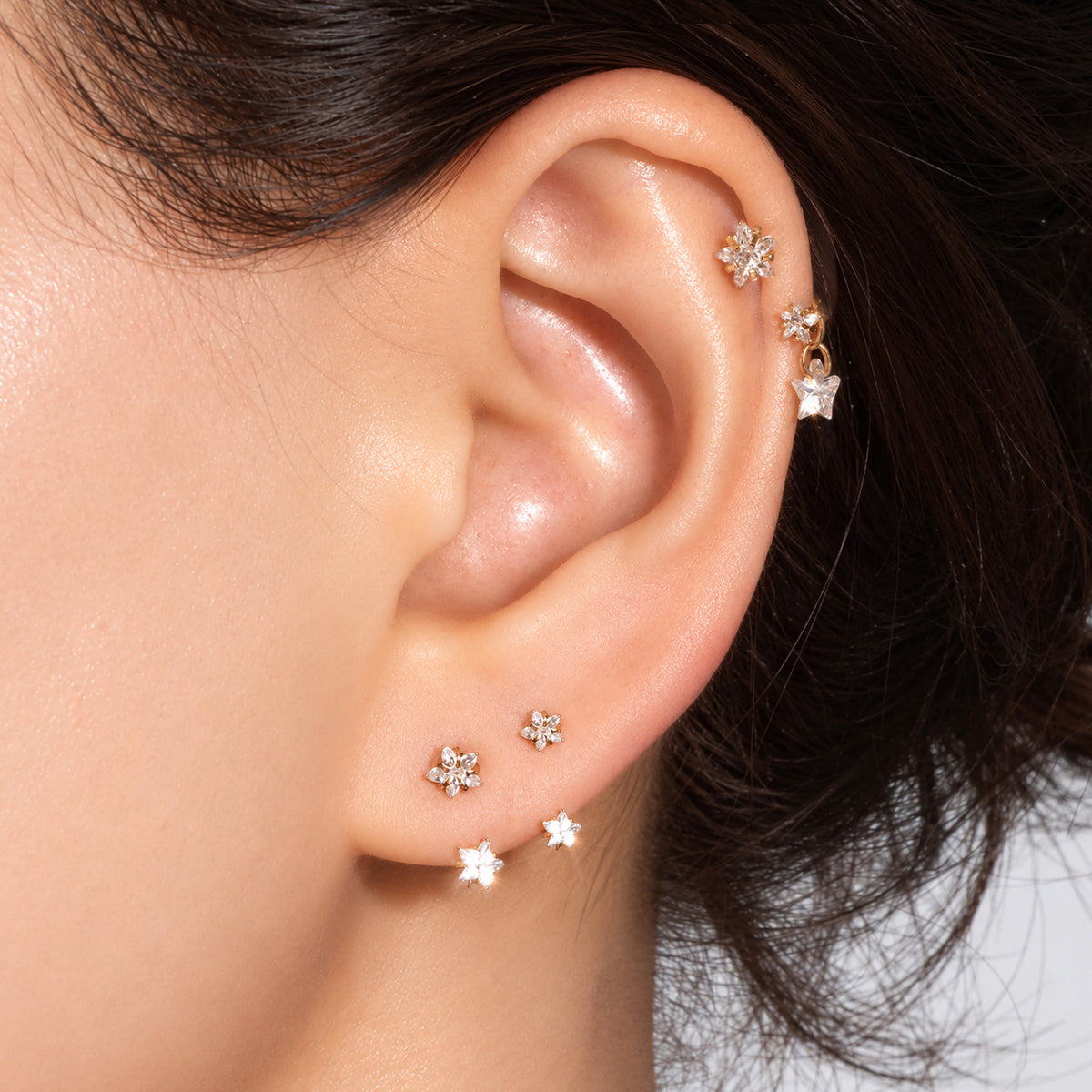 Titanium Starry Horseshoe Piercing Kit - OumoJewelry
