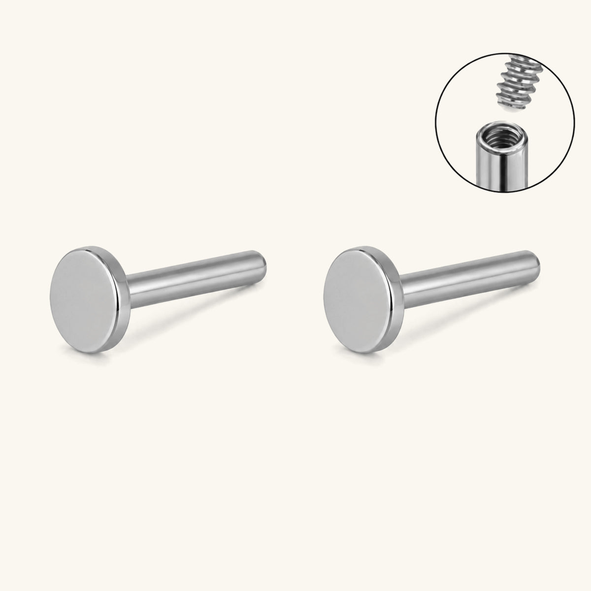 Internal Threaded Flat Back Post (Titanium)