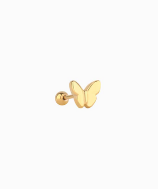 Simple Thick Butterfly Stud - OumoJewelry
