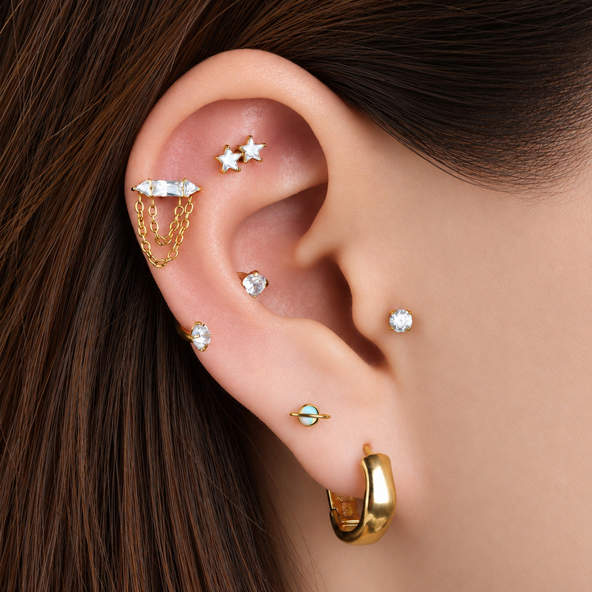 Titanium Inara Threadless Stud - OumoJewelry