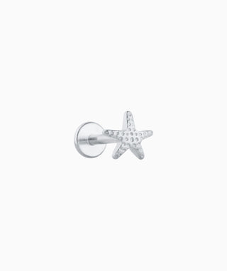 Titanium Starfish Flatback Stud - OumoJewelry