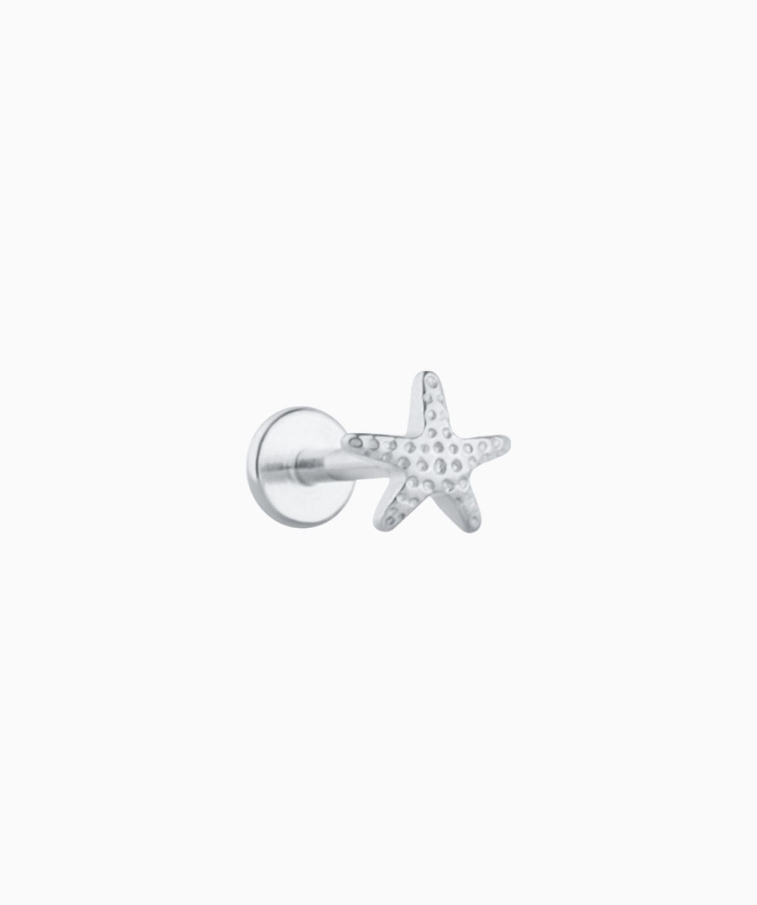 Titanium Starfish Flatback Stud