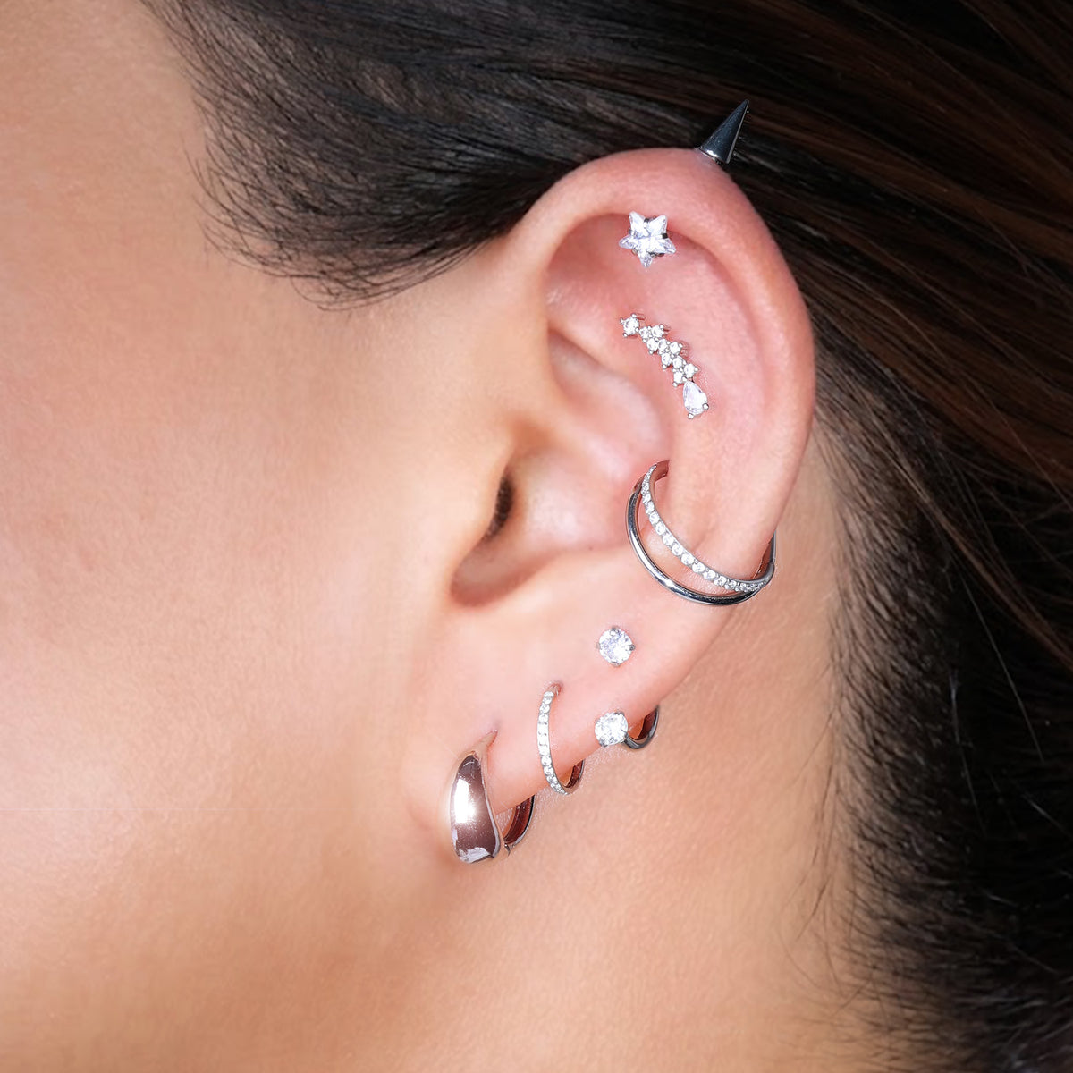 Titanium Willa Vertical Helix