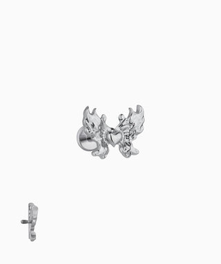 Titanium Butterfly Love Flatback Stud - OumoJewelry