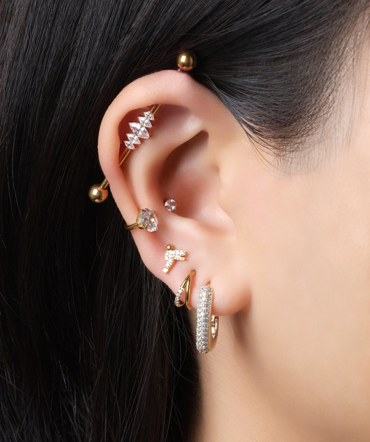 Titanium Bird Stud - Titanium - Helix, Upper Lobe, Conch - Oumo Jewelry