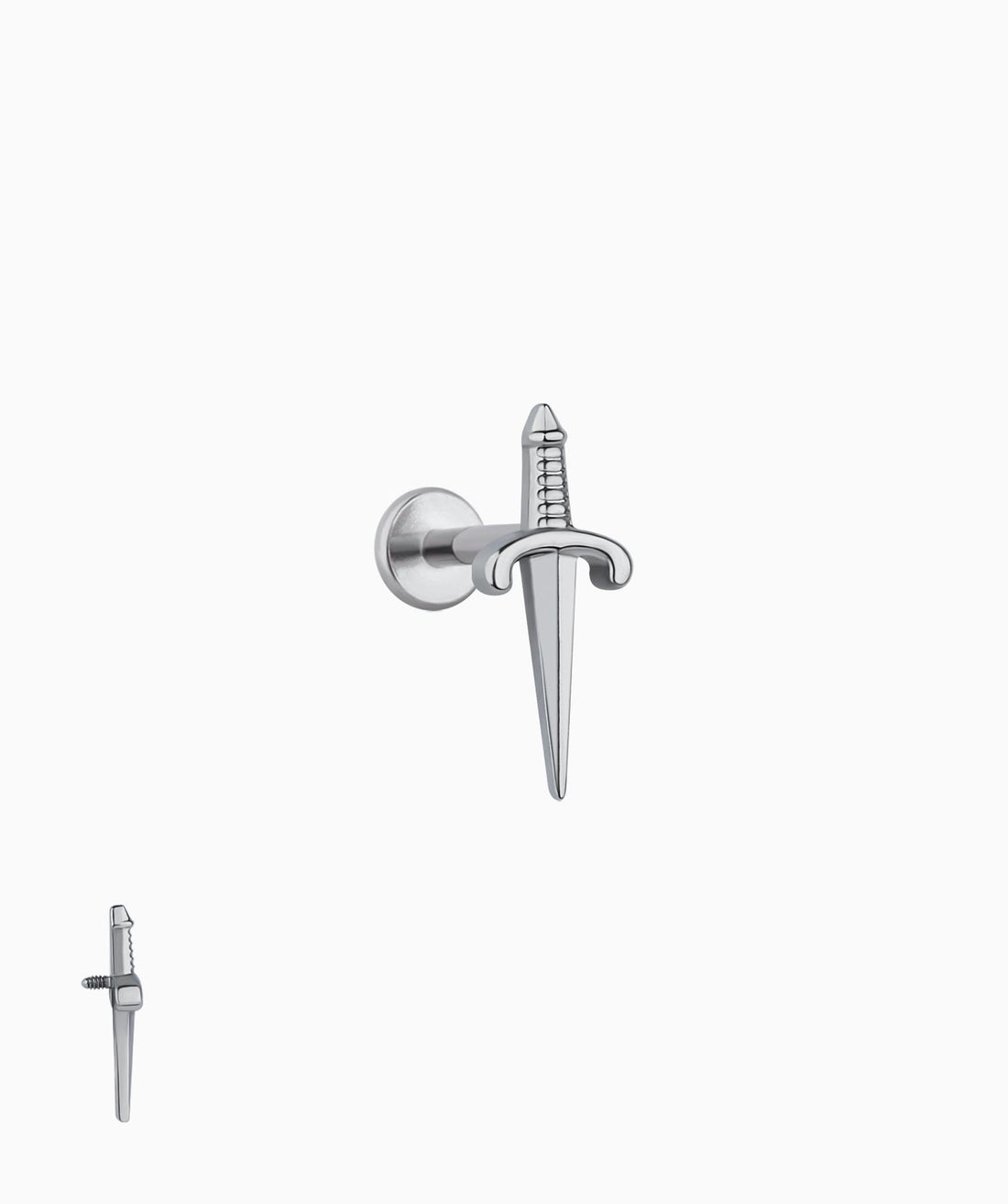 Titanium Sword Flatback Stud