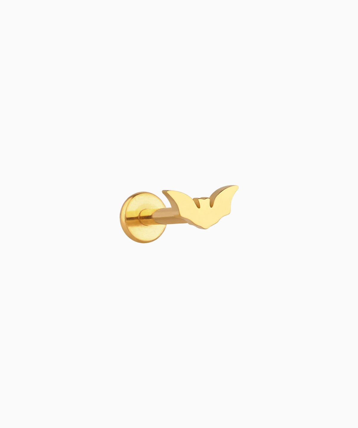 Minimalist Bat Flatback Stud - Stainless Steel - Forward Helix, Helix, Upper Lobe - Oumo Jewelry